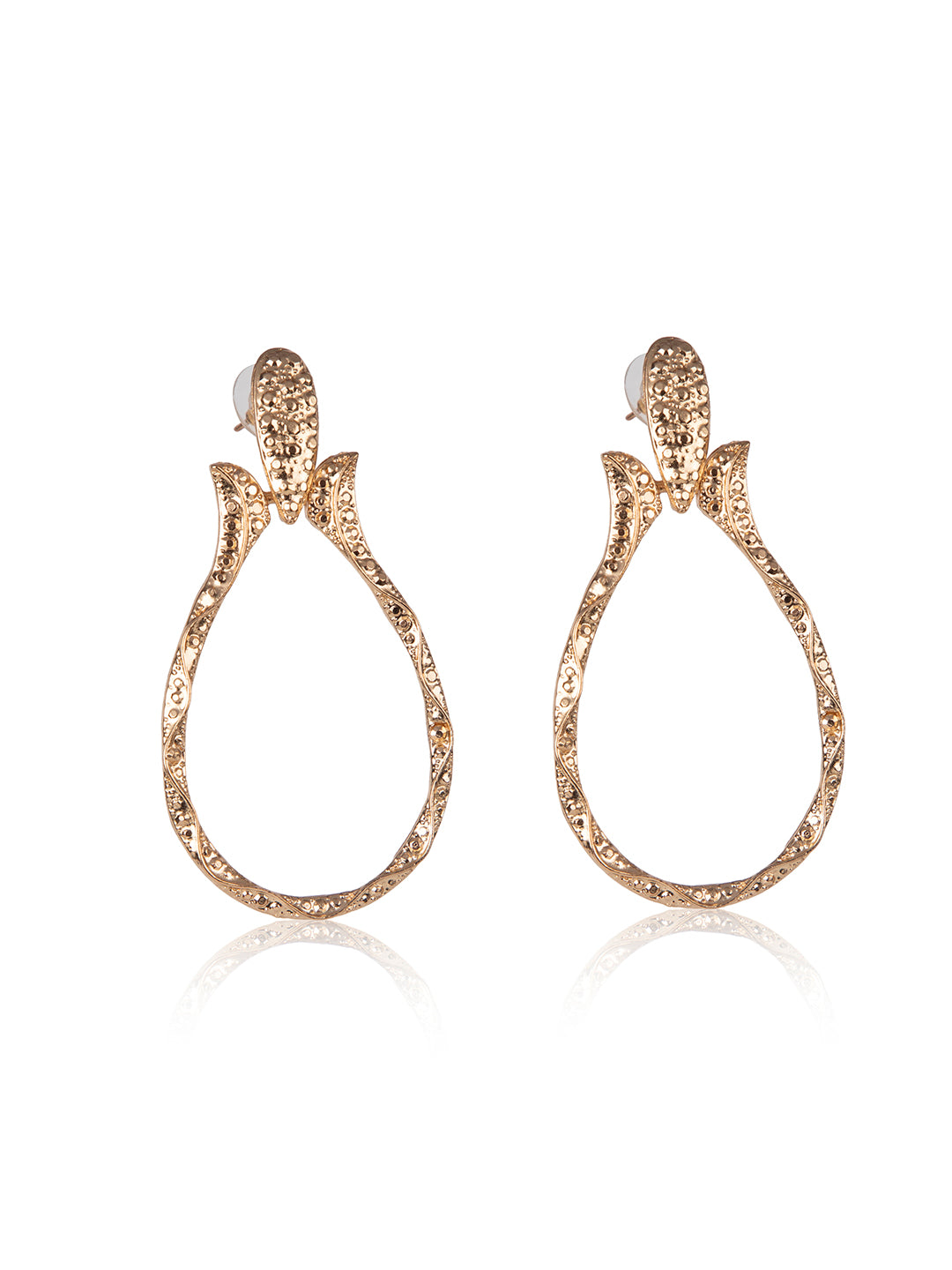 Prita by Priyaasi Gold Plated Contemporary Drop Earrings