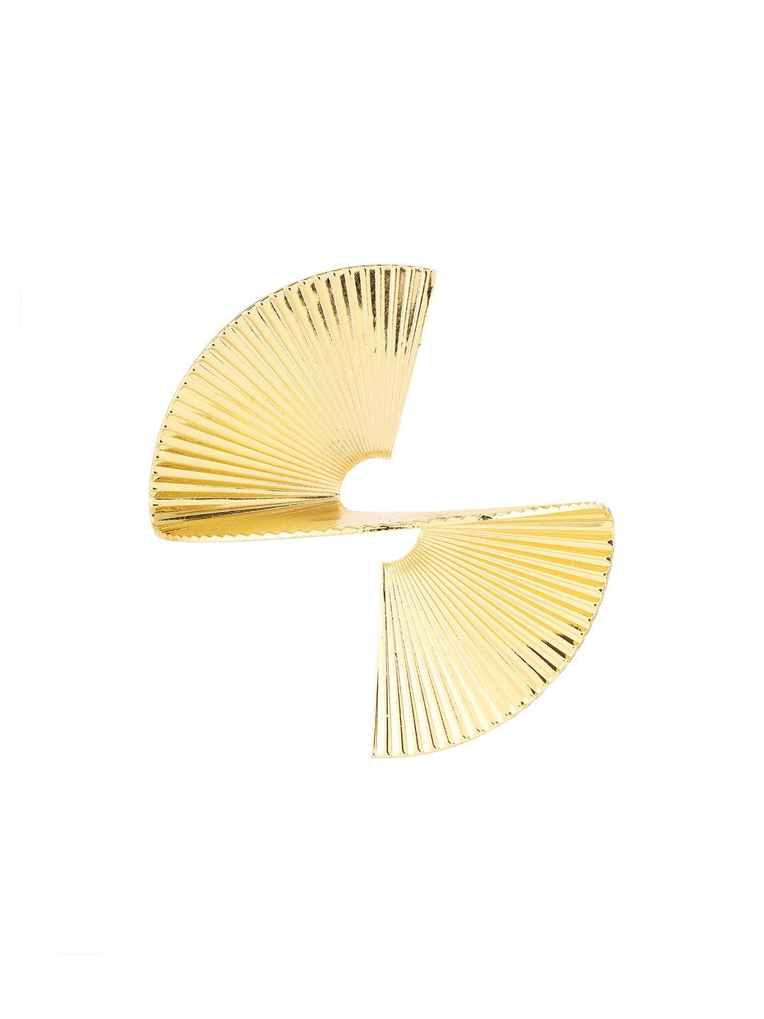Priyaasi Swirl Designary Stud Gold Plated Earrings