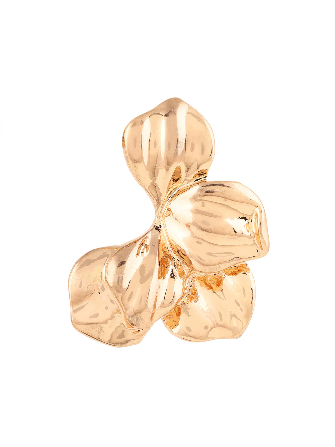 Priyaasi Hammered Style Brillance elegance Floral Stud earrings