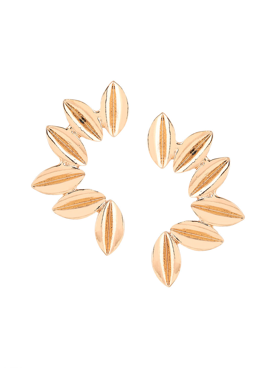Priyaasi Melon Statement Gold Plated Metal fashionary Stud Earrings