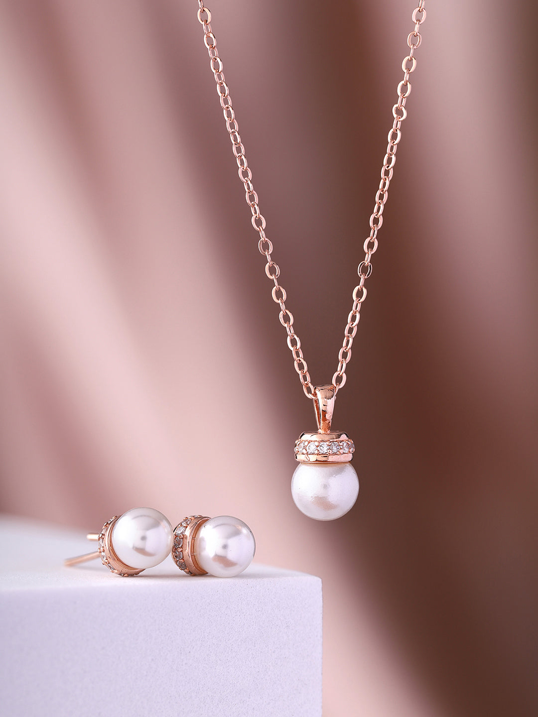 Prita American Diamond Valentine's Love Necklace