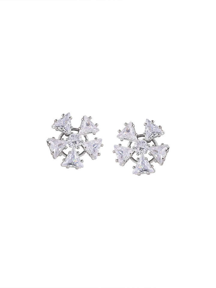Priyaasi Silver Plated American Diamond Crystal Jewellery Set