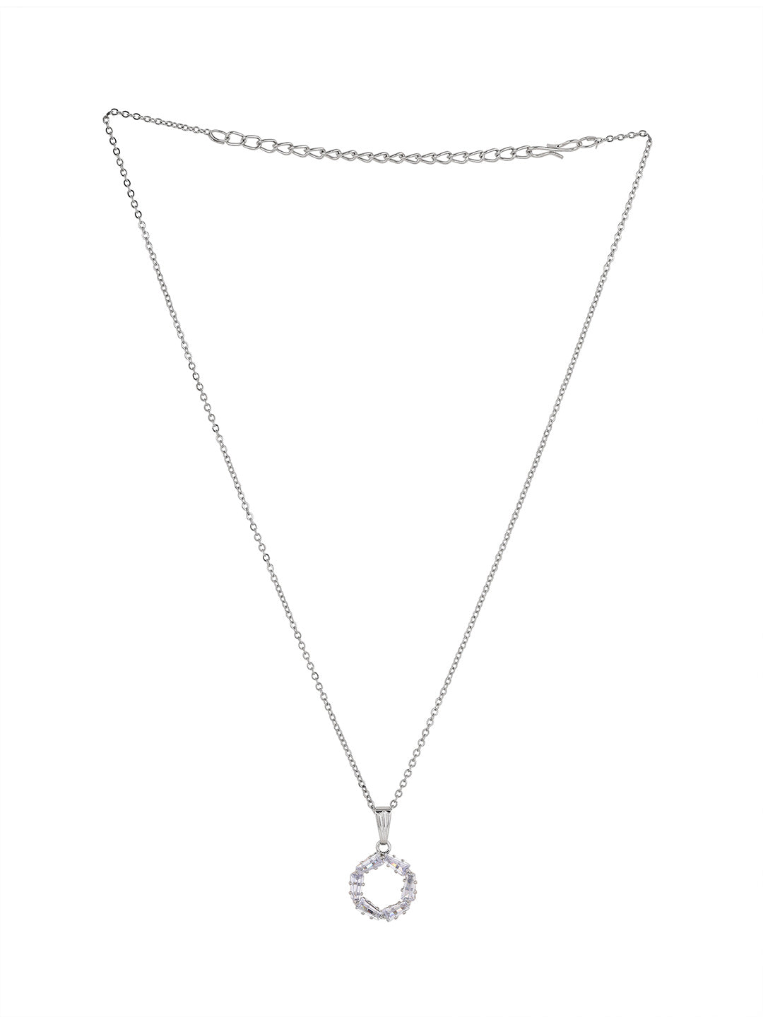 Priyaasi Silver Plated American Diamond Crystal Jewellery Set