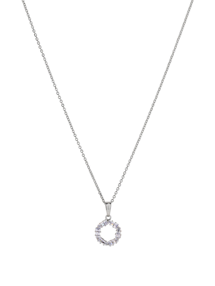 Priyaasi Silver Plated American Diamond Crystal Jewellery Set