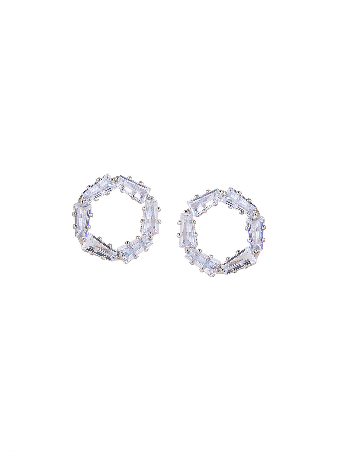 Priyaasi Silver Plated American Diamond Crystal Jewellery Set