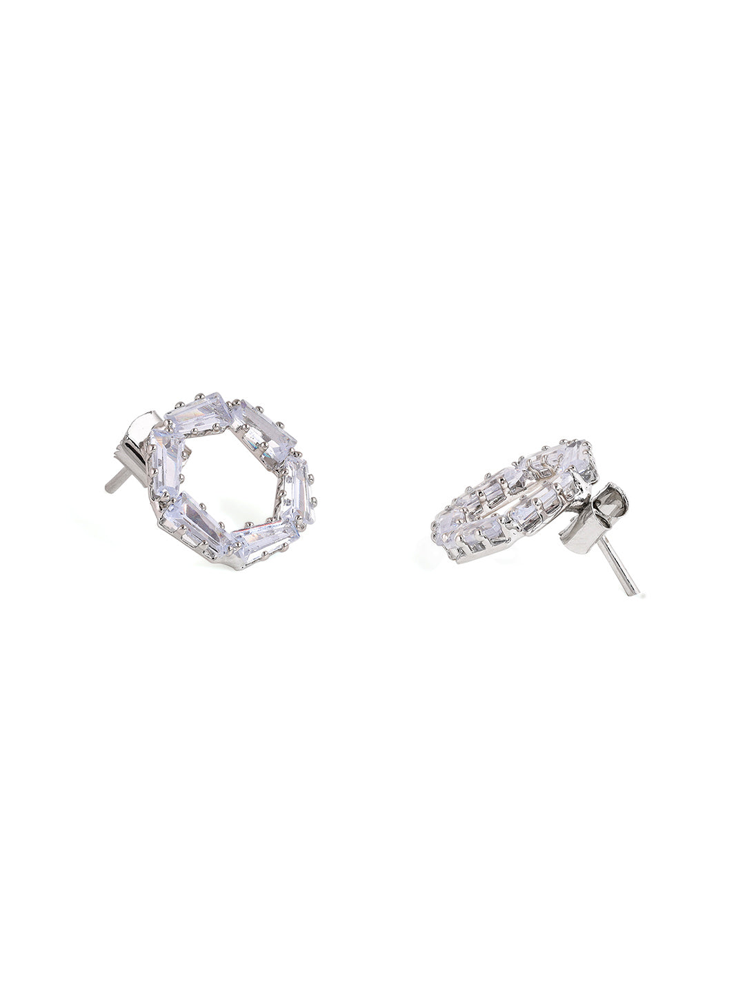 Priyaasi Silver Plated American Diamond Crystal Jewellery Set