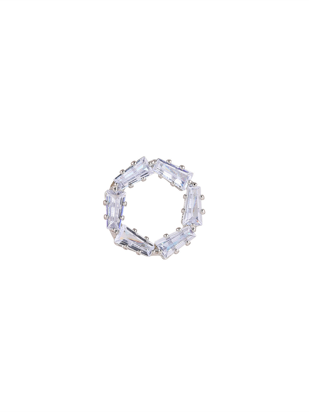 Priyaasi Silver Plated American Diamond Crystal Jewellery Set
