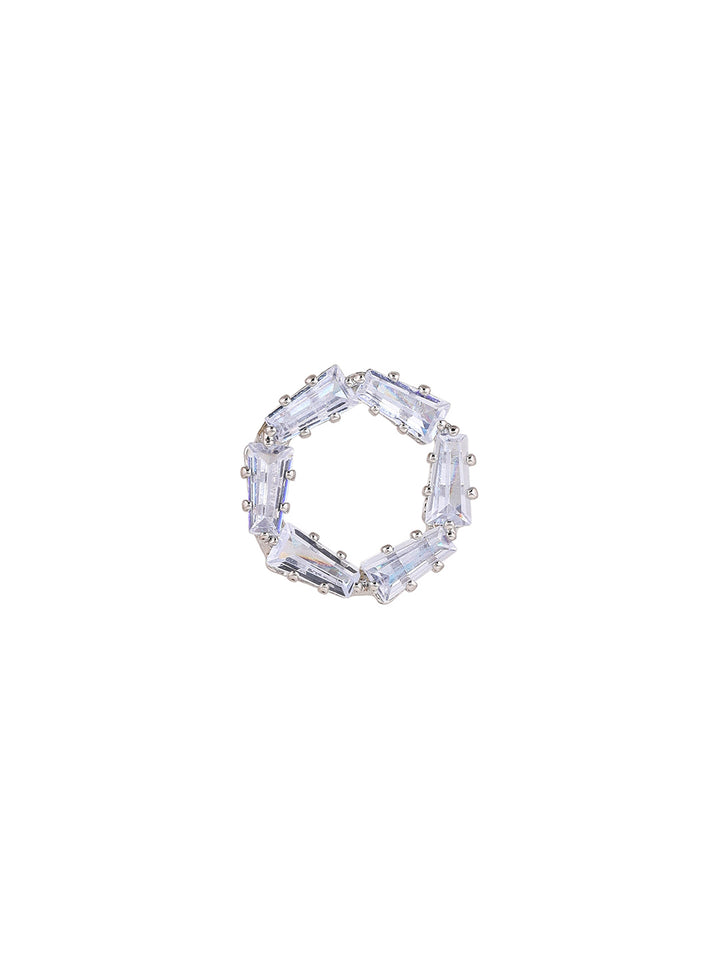 Priyaasi Silver Plated American Diamond Crystal Jewellery Set