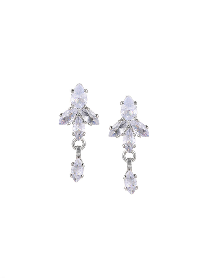 Priyaasi Silver Plated American Diamond Crystal Jewellery Set