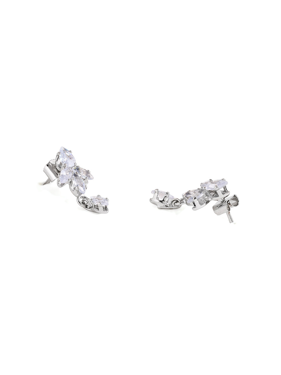 Priyaasi Silver Plated American Diamond Crystal Jewellery Set