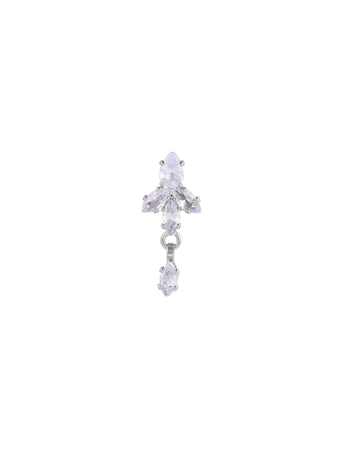 Priyaasi Silver Plated American Diamond Crystal Jewellery Set