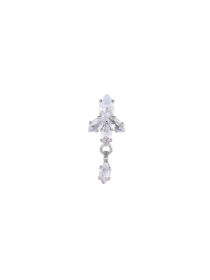 Priyaasi Silver Plated American Diamond Crystal Jewellery Set