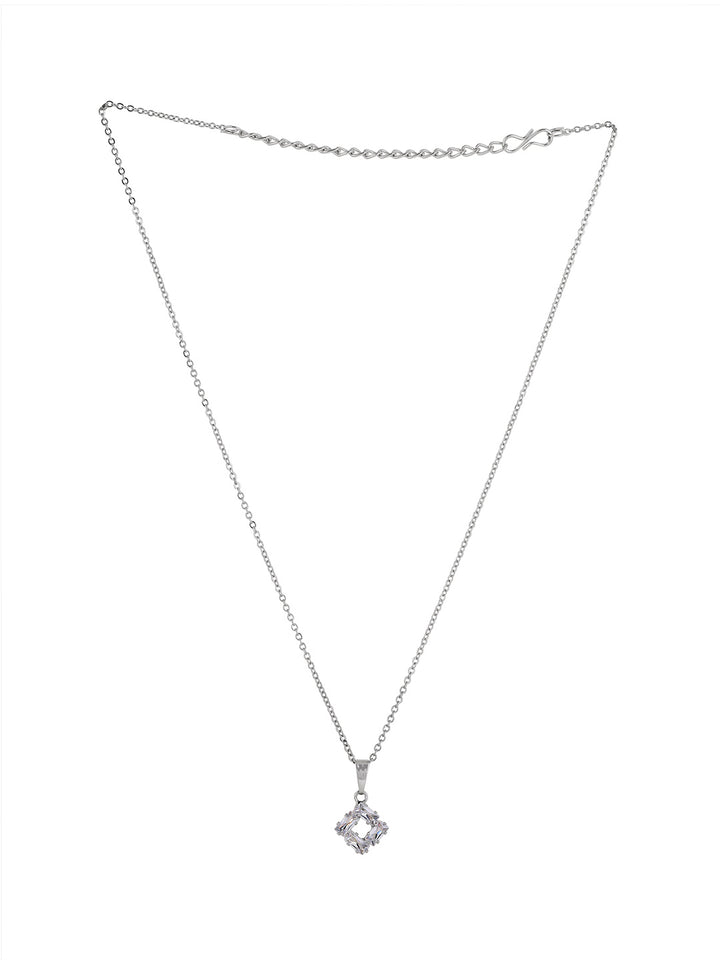 Priyaasi Silver Plated American Diamond Crystal Jewellery Set