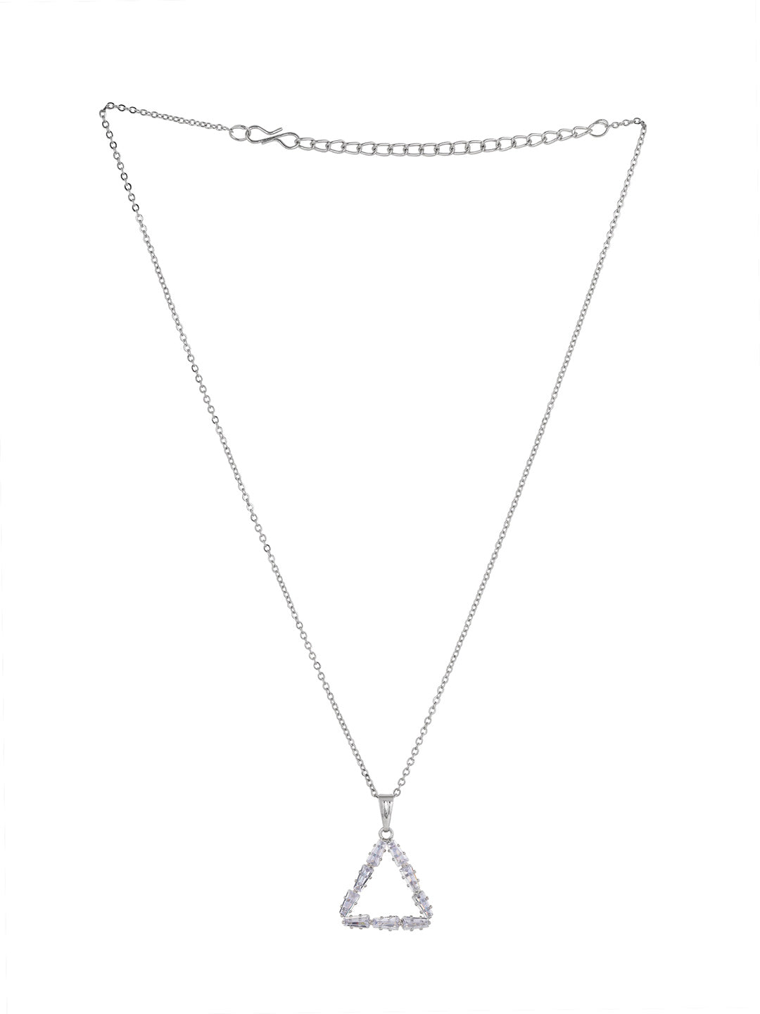 Priyaasi Silver Plated American Diamond Crystal Jewellery Set