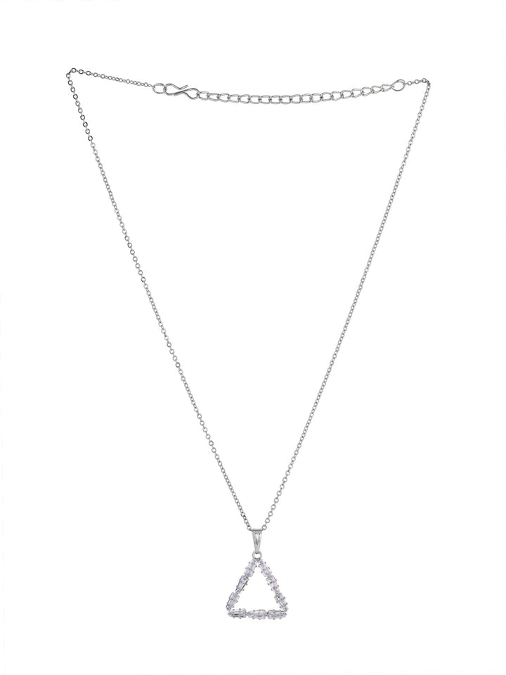 Priyaasi Silver Plated American Diamond Crystal Jewellery Set