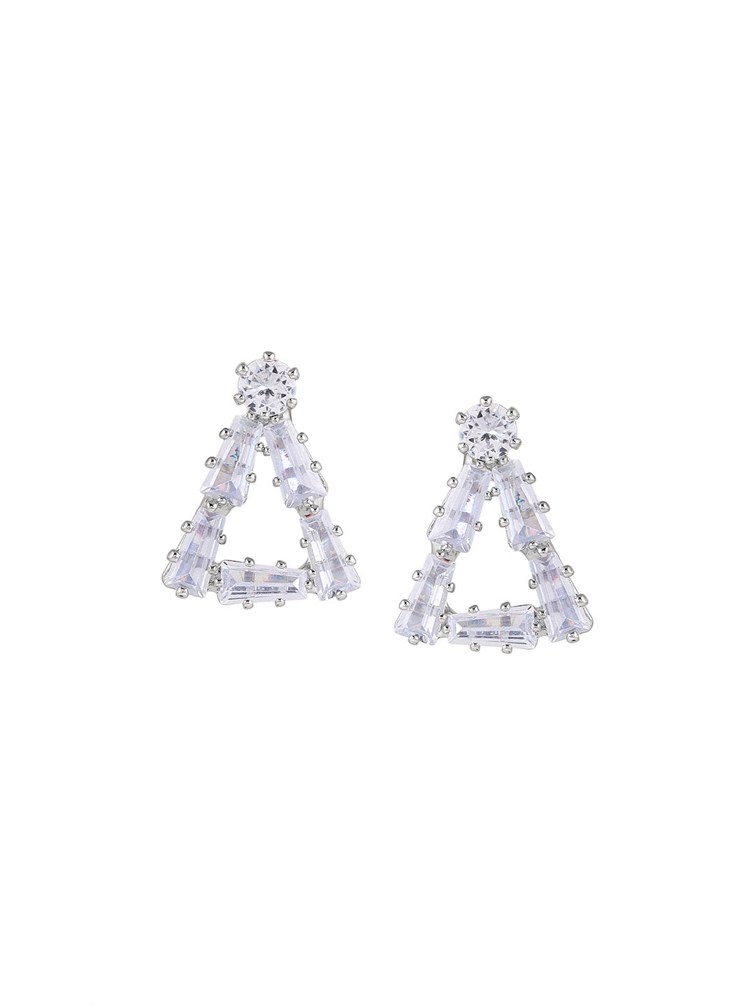 Priyaasi Silver Plated American Diamond Crystal Jewellery Set