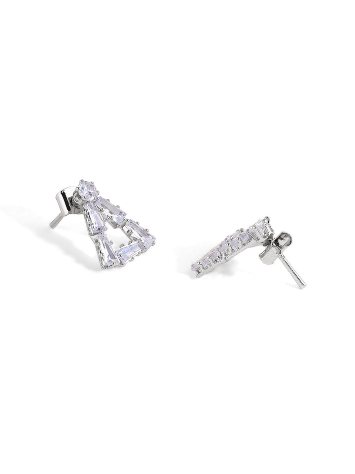 Priyaasi Silver Plated American Diamond Crystal Jewellery Set