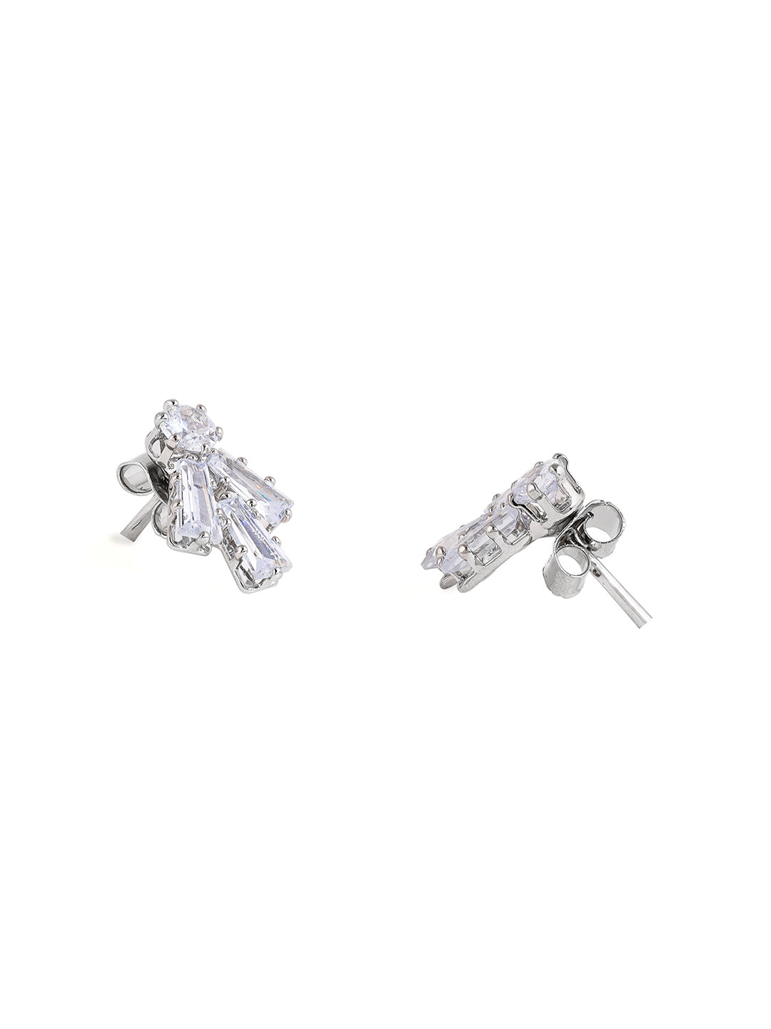 Priyaasi Silver Plated American Diamond Crystal Jewellery Set