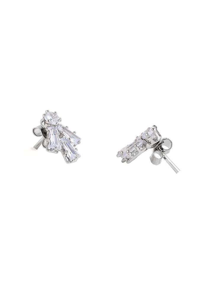 Priyaasi Silver Plated American Diamond Crystal Jewellery Set