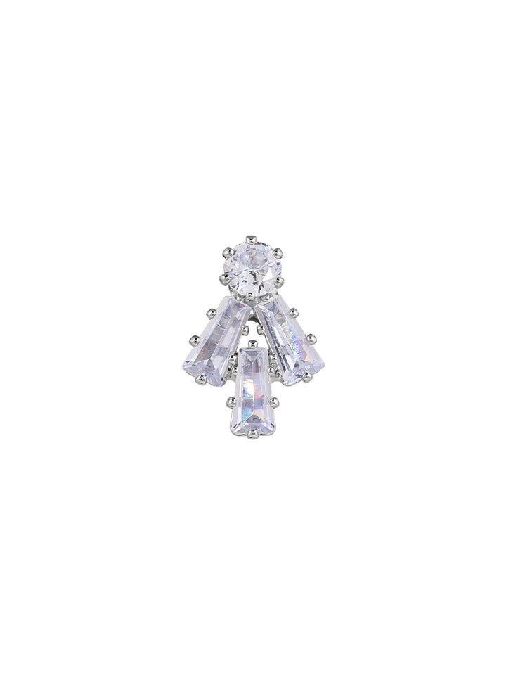 Priyaasi Silver Plated American Diamond Crystal Jewellery Set