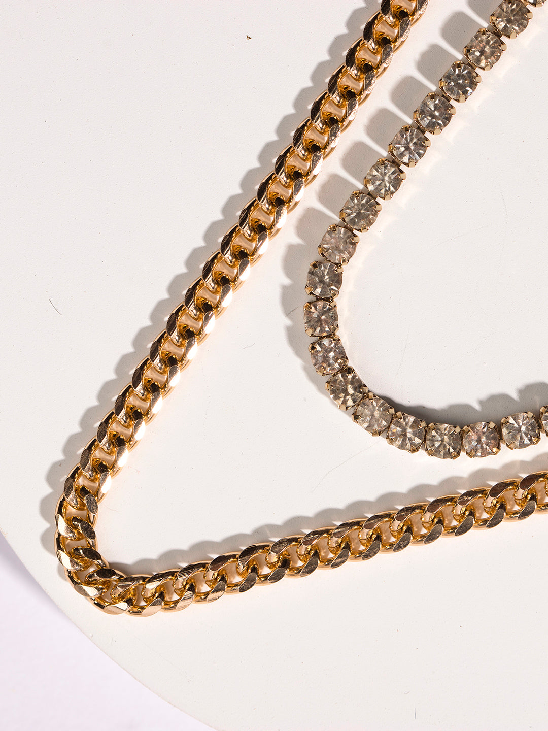 Copy of Priyaasi Gold Plated Chunky Linked Layered Necklace