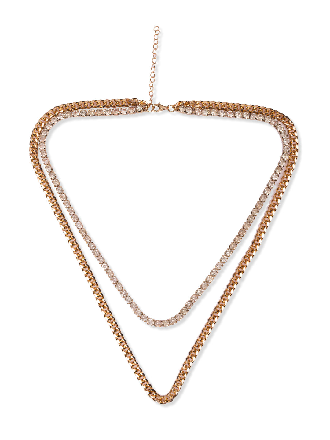 Copy of Priyaasi Gold Plated Chunky Linked Layered Necklace