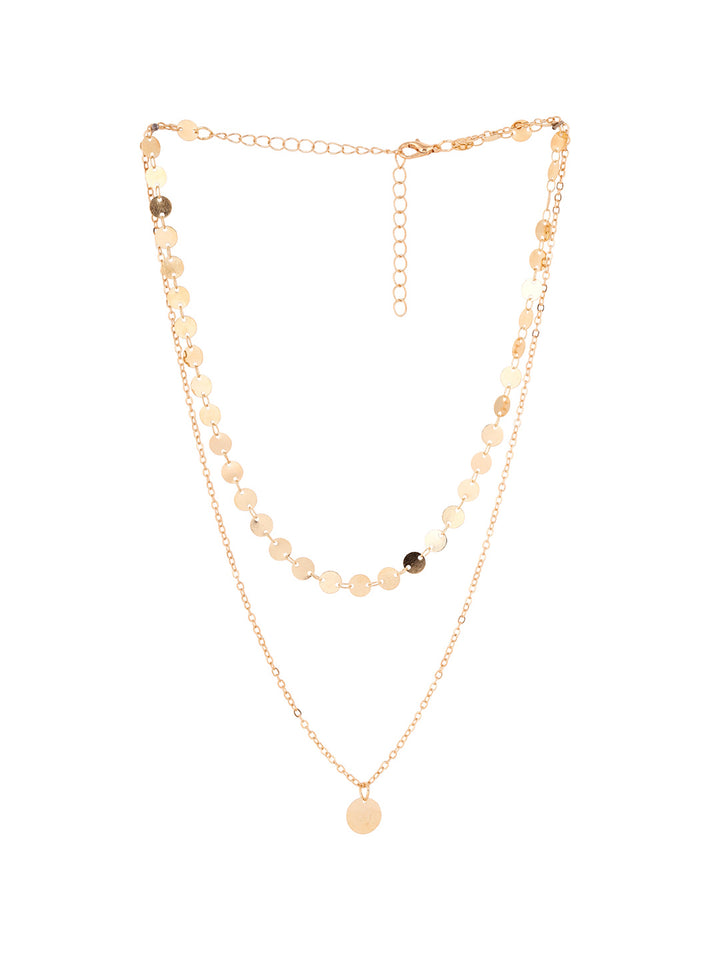 Priyaasi Gold Plated Two Layered Stylish Necklaces