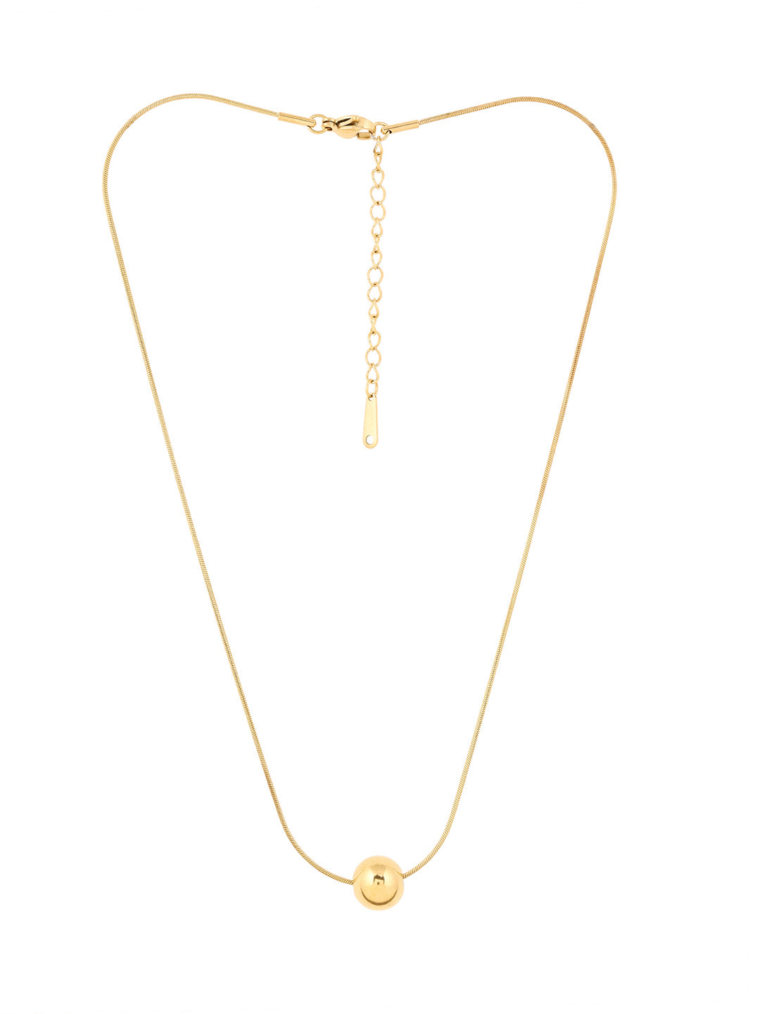 Priyaasi Ball Locket Gold Plated Simple Necklace