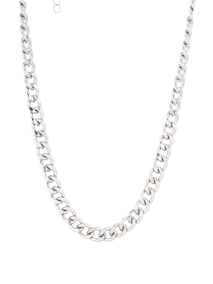 Priyaasi Three Layered Elegant Silver Plated Fancy Necklace