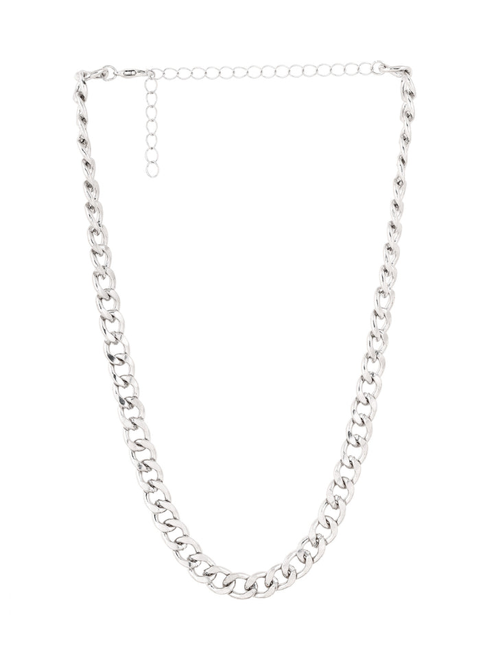 Priyaasi Three Layered Elegant Silver Plated Fancy Necklace