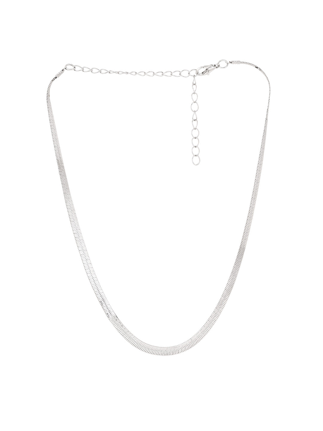 Priyaasi Three Layered Elegant Silver Plated Fancy Necklace