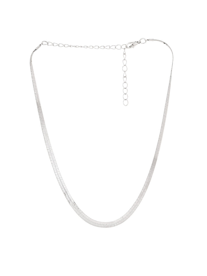 Priyaasi Three Layered Elegant Silver Plated Fancy Necklace