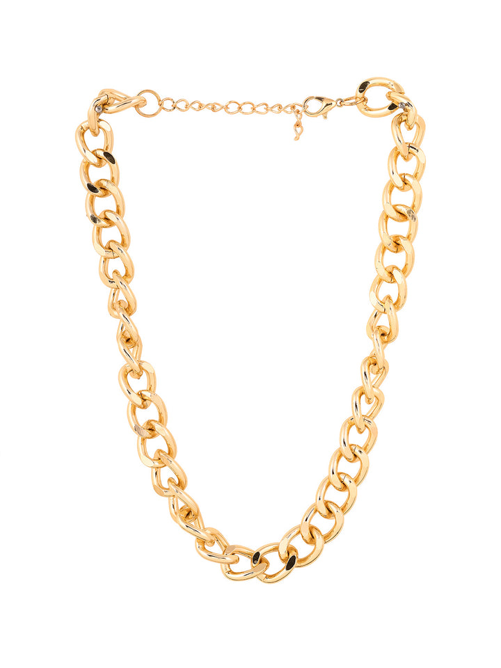 Priyaasi Gold Plated Chain Linked Elegant Necklace