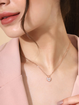 Prita A Valentine's Affair with American Diamond Love Necklace