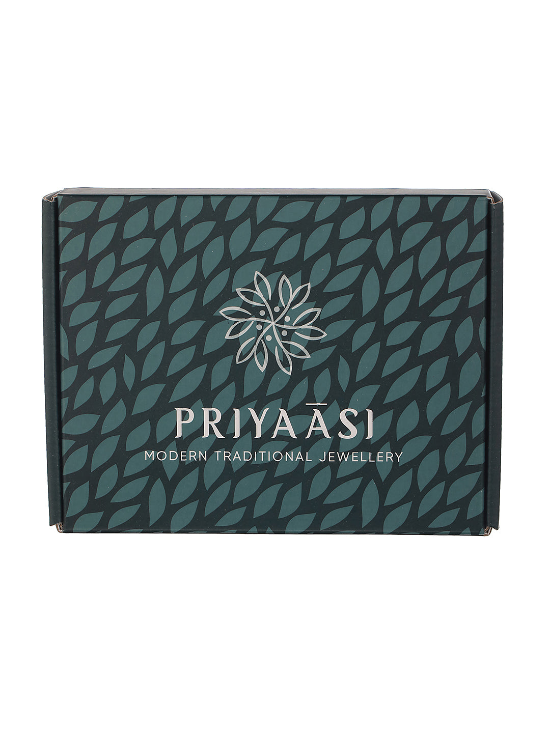 Priyaasi Blue Floral Kundan Rakhi with a Pack of Open Secret Chocolate Bars