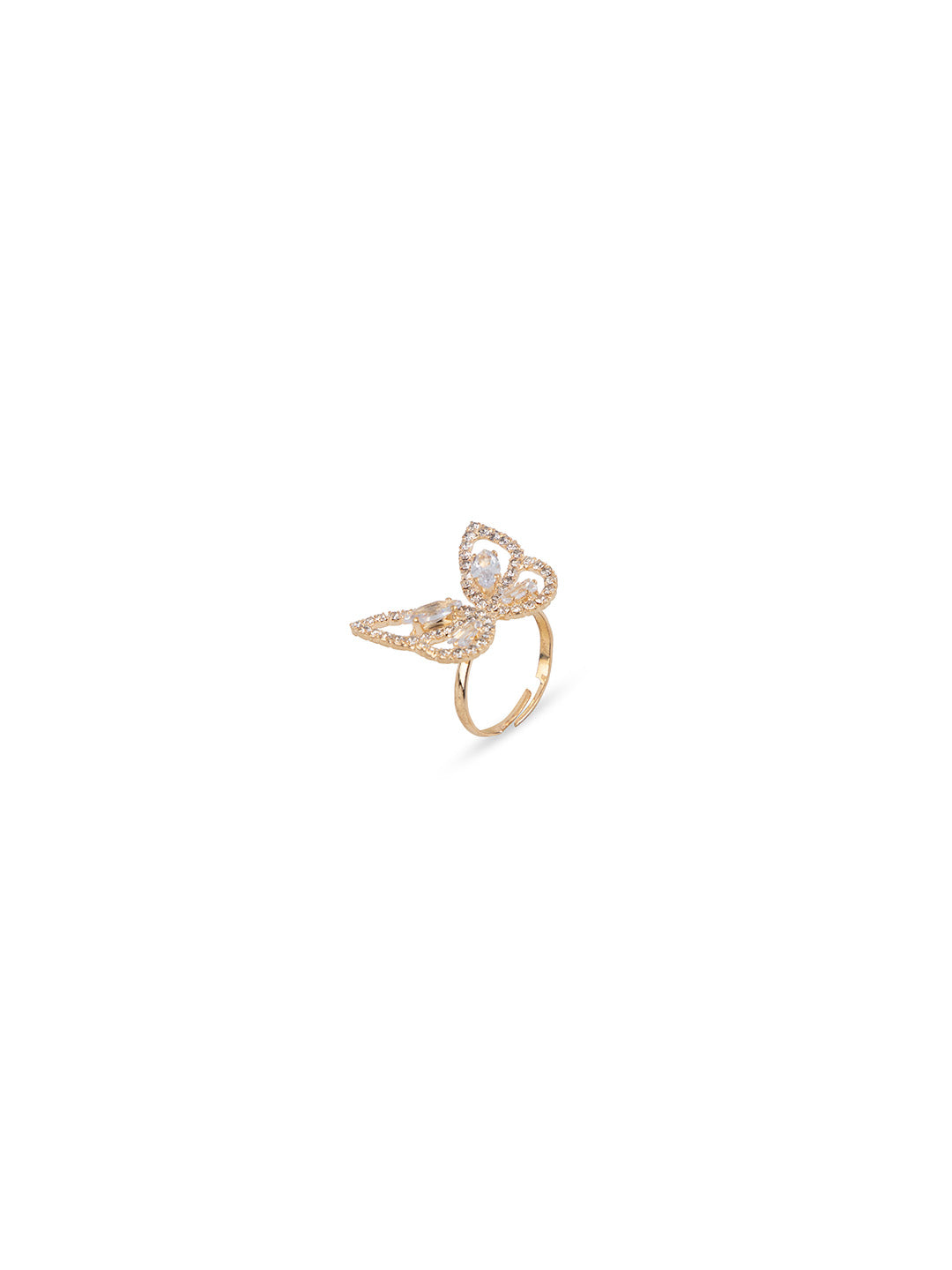 Priyaasi Stone Studded Butterly Ring Set of 3