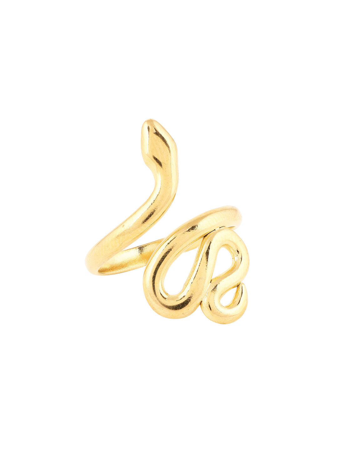 Priyaasi Snake Shape Gold Plated Adjustable Fancy Ring