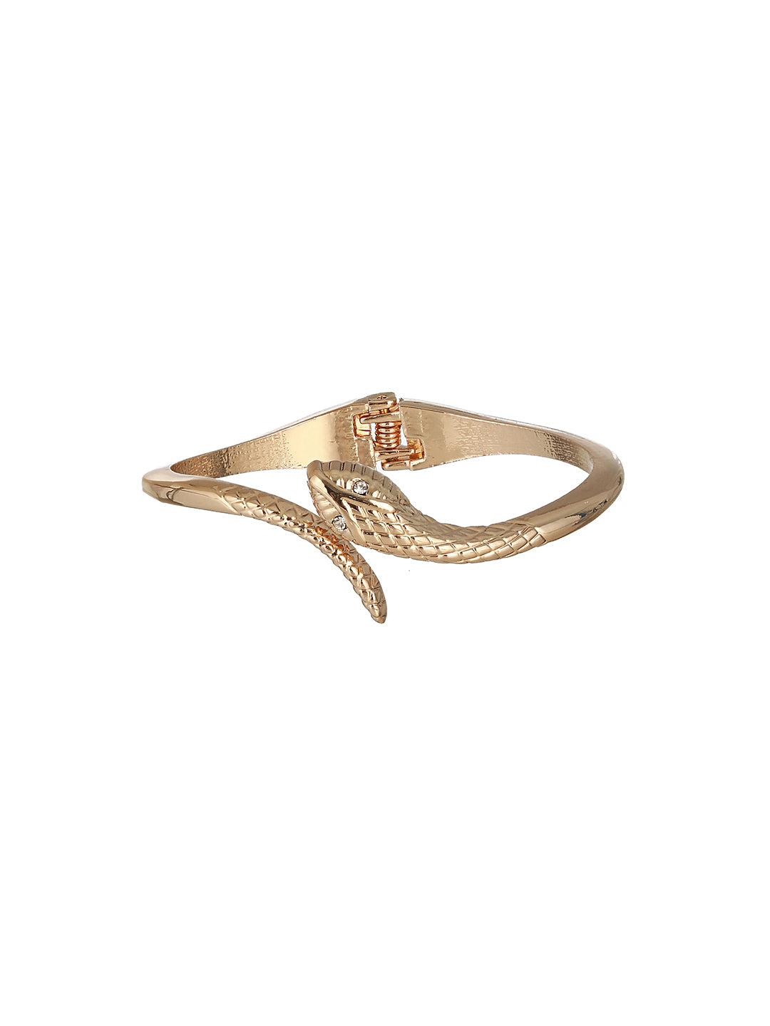 Prita by Priyaasi Sparkling Eye Studded Snake Gold-Plated Bracelet