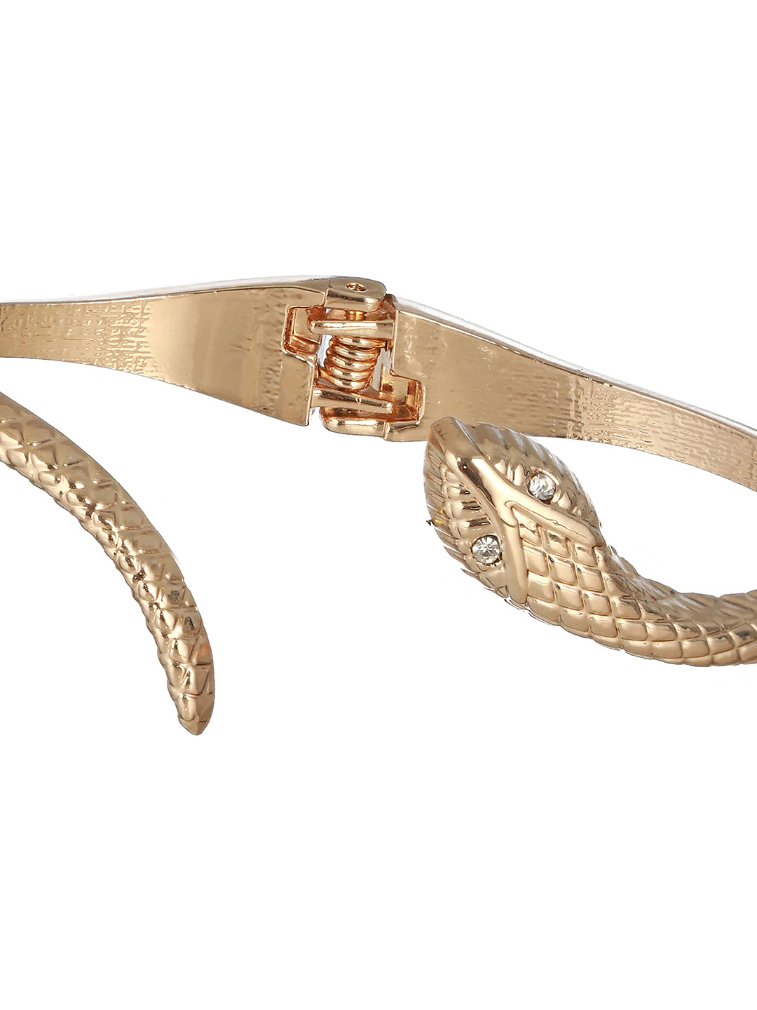 Prita by Priyaasi Sparkling Eye Studded Snake Gold-Plated Bracelet