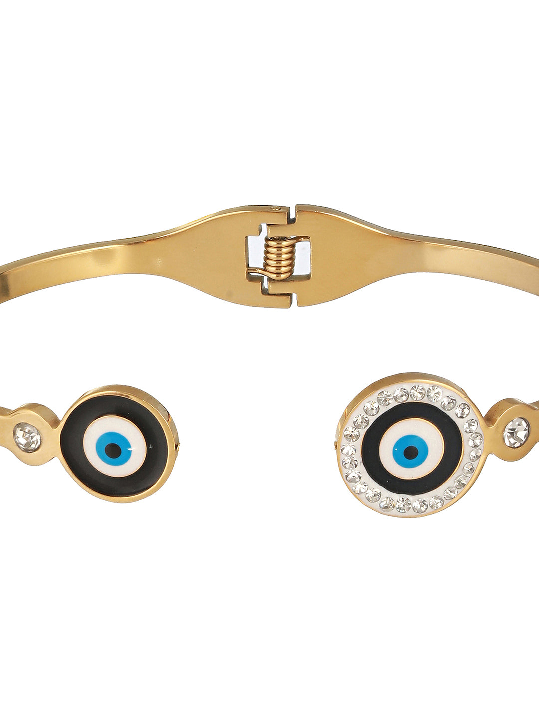 Prita by Priyaasi Dual Evil Eye Studded Gold-Plated Bracelet
