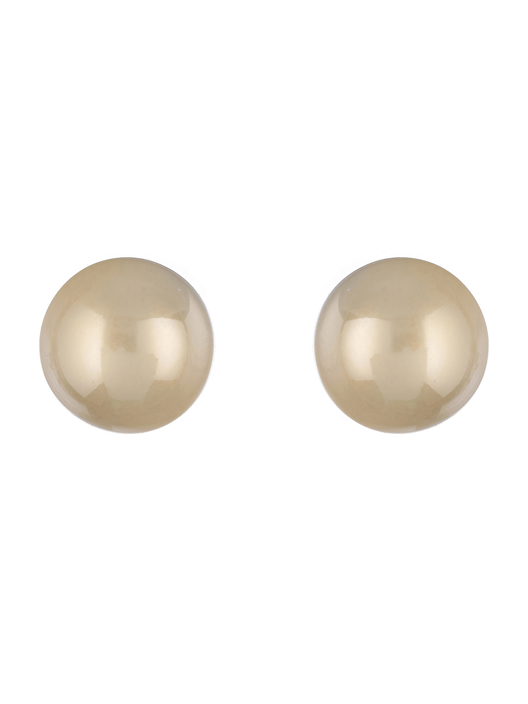 Prita by Priyaasi Off-White Pearl Oversized Silver-Plated Earrings