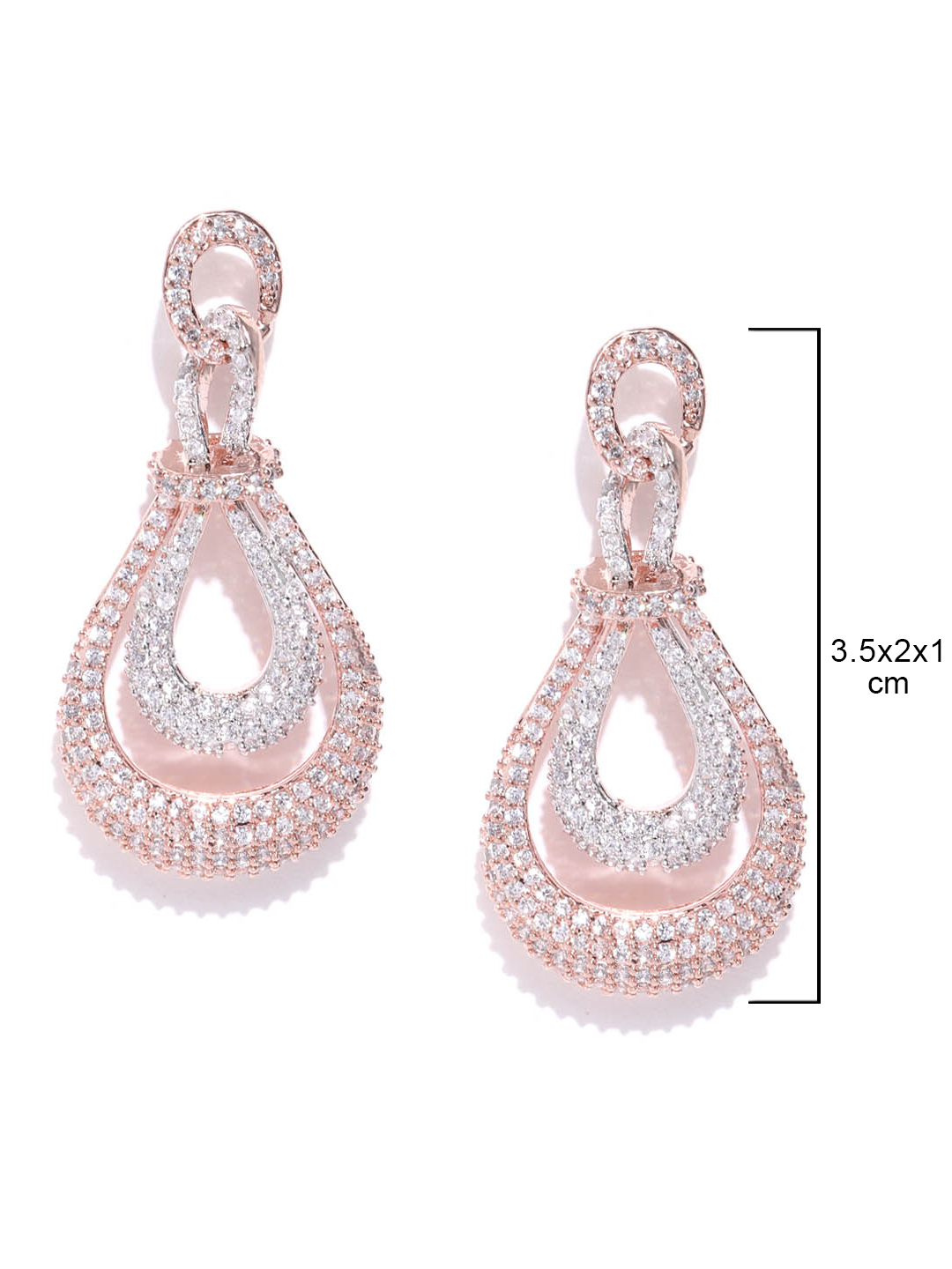 Rose Gold Bridal Earrings With Pearl Drops| Buy Wholesale Bridal Jewelry-  Adorn A Bride