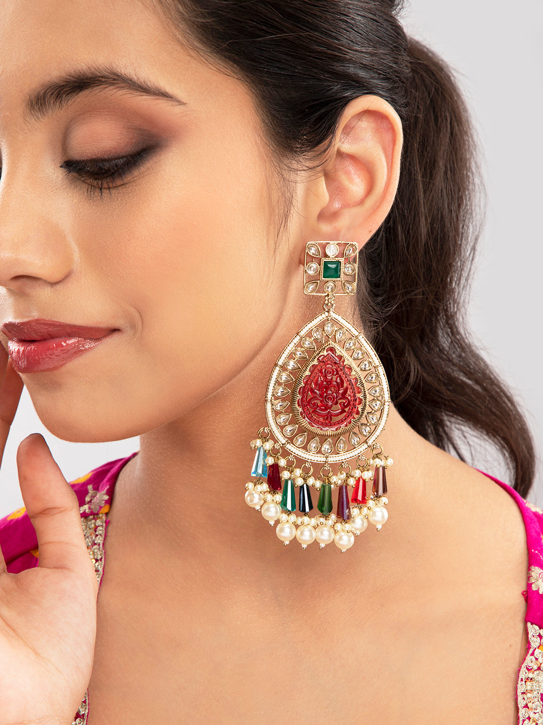 Vintage Ethnic Indian Jhumka Drop Earrings For Women Color Beads Crystal  Flower Big Bell Pendant Afghan Pakistan Turkish Jewelry - Dangle Earrings -  AliExpress