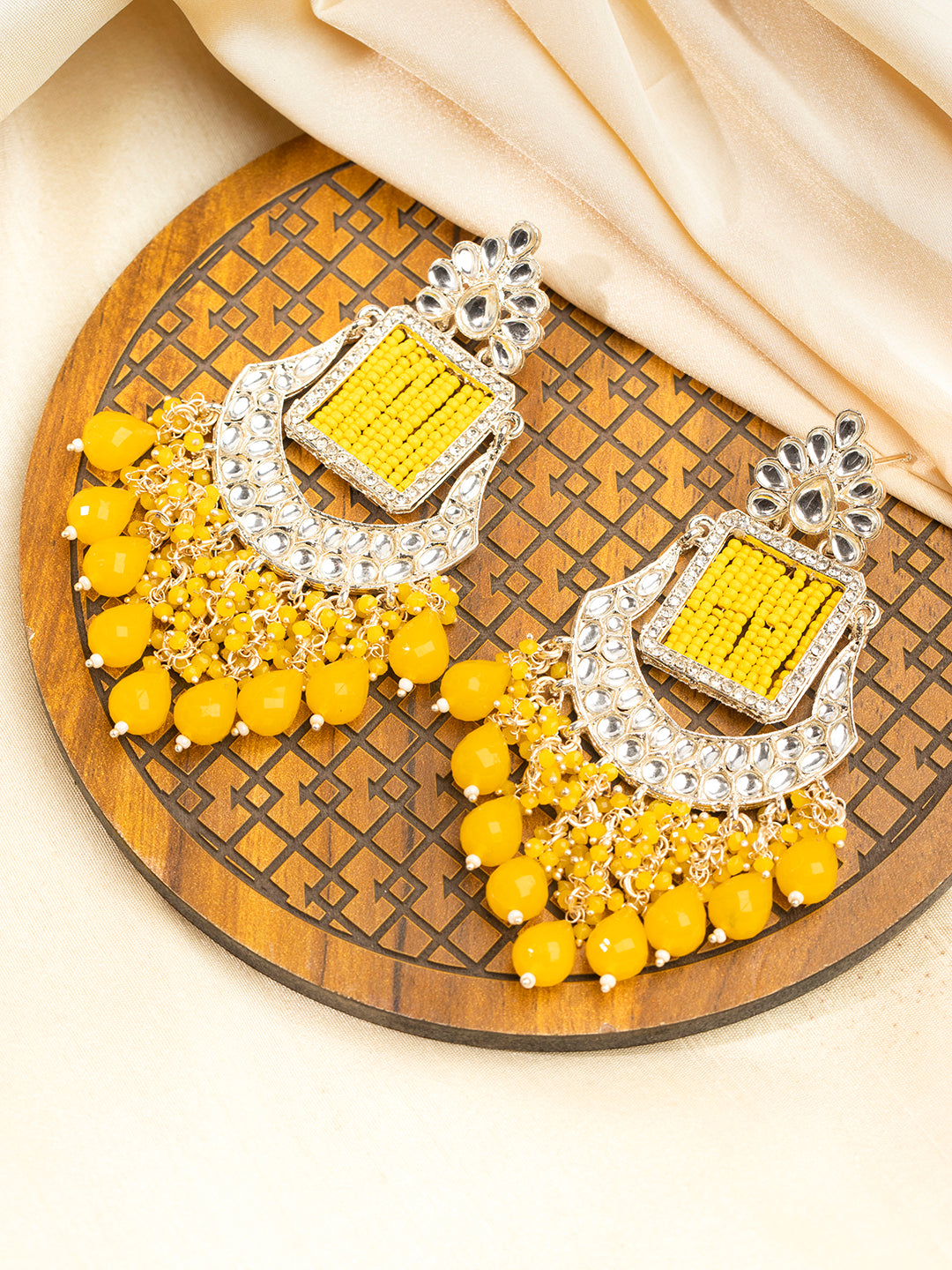 Buy online Ladies Earrings Yellow Color from fashion jewellery for Women by  Kaif Jewellery for ₹699 at 30% off | 2024 Limeroad.com