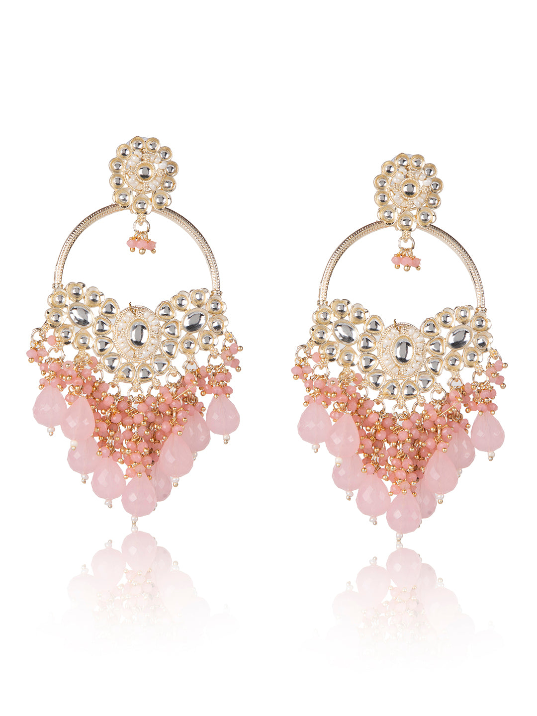 Glitter Light Pink white Ugh Earrings – Prince Peacock