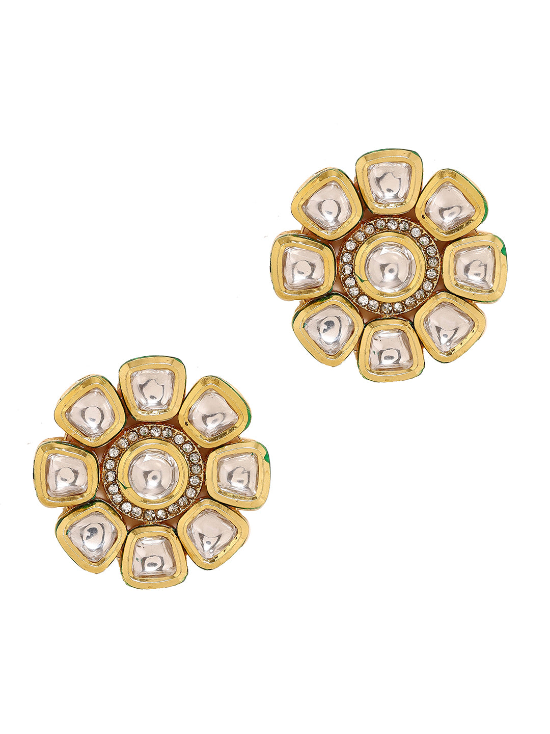 Priyaasi A Collection of Kundan Blossom Stud Earrings