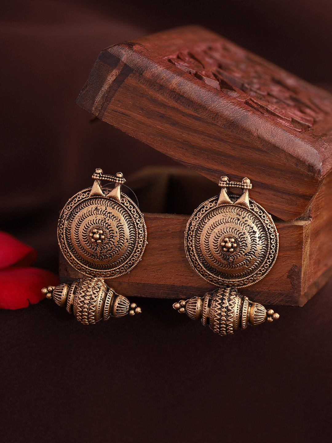 Priyaasi Tribal Gold Plated Earrings