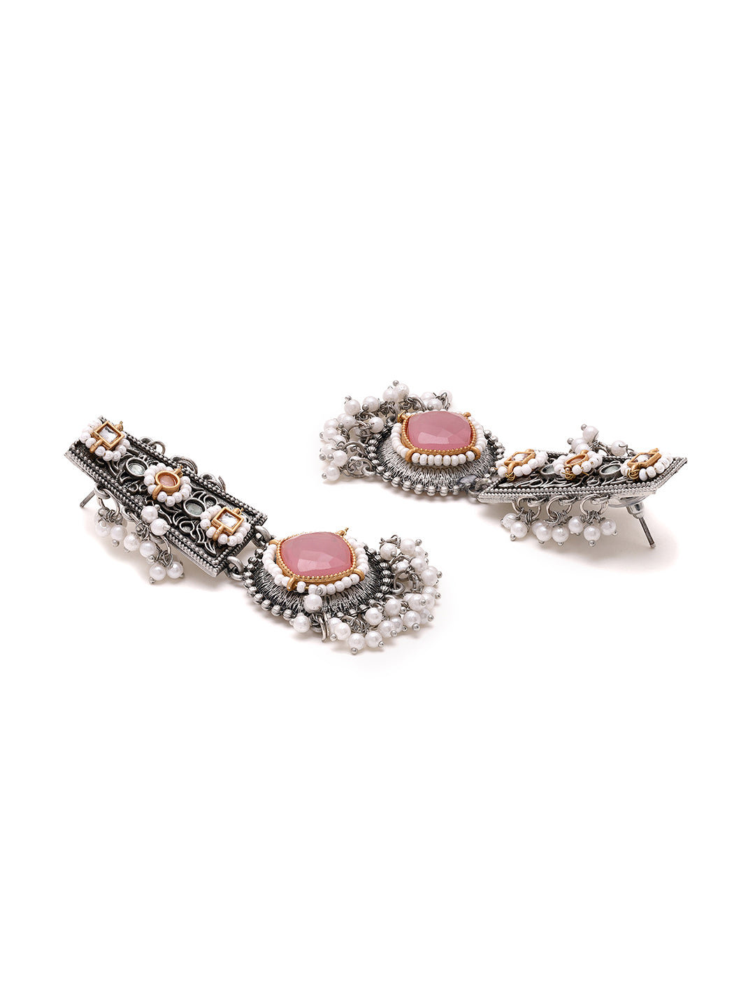 Priyaasi Crafting Temple Model Pearls and Exquisite Earrings
