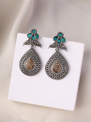 Priyaasi Oxidized Style with Stunning Drop Earrings