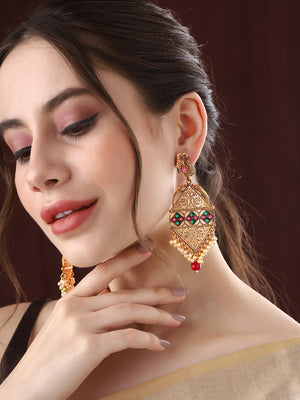 Priyaasi Gold Plated Peacock Earrings